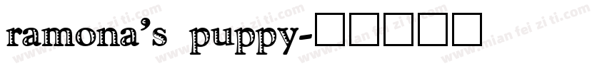 ramona’s puppy字体转换